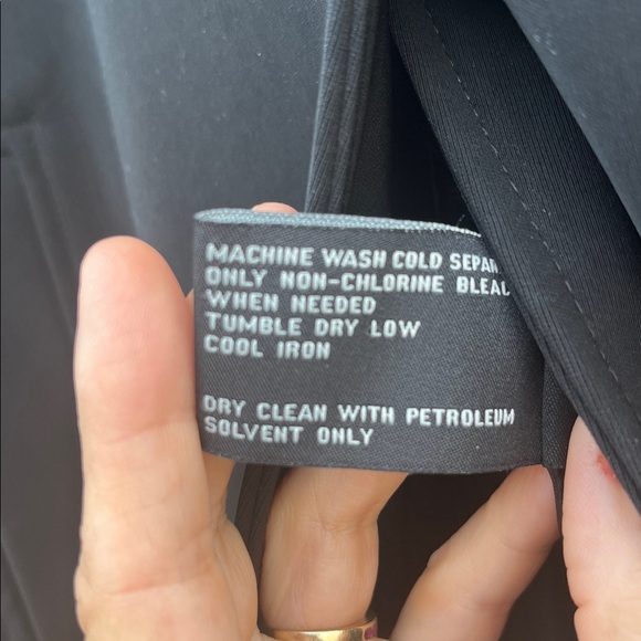 London Fog Trenchcoat Jacket Detachable Hood Black Gold Hardware Size Large - Picture 16 of 16